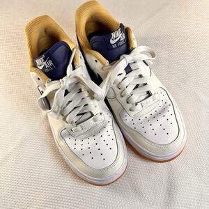 NIKE AIR FORCE 1 LOW‎ ID WHITE/ANTHRACITE-YELLOW SIZE WOMEN'S 7 [AQ3778-994]